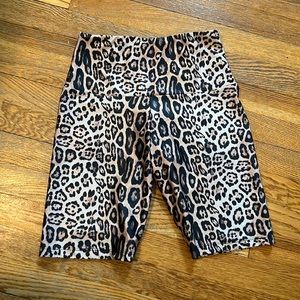 Onzie High Rise Bike Short in Leopard